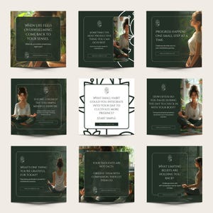 Mindfulness Templates, Editable Canva Social Media Posts, Self-care and ...