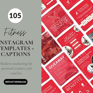 Personal Trainer Templates | Personal Trainer Client Intake | Fitness Coach Templates | Fitness Canva Template | Instagram Templates