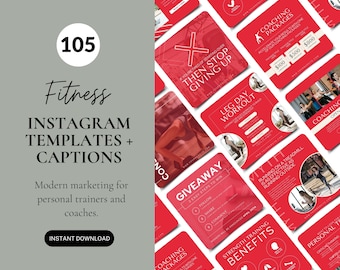 Personal Trainer Templates | Personal Trainer Client Intake | Fitness Coach Templates | Fitness Canva Template | Instagram Templates
