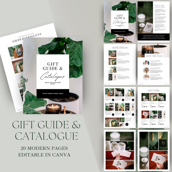 Catalogue / Gift Guide Template INSTANT DOWNLOAD Wholesale catalogue Canva template, Pricing Book, Linesheet Template, Editable