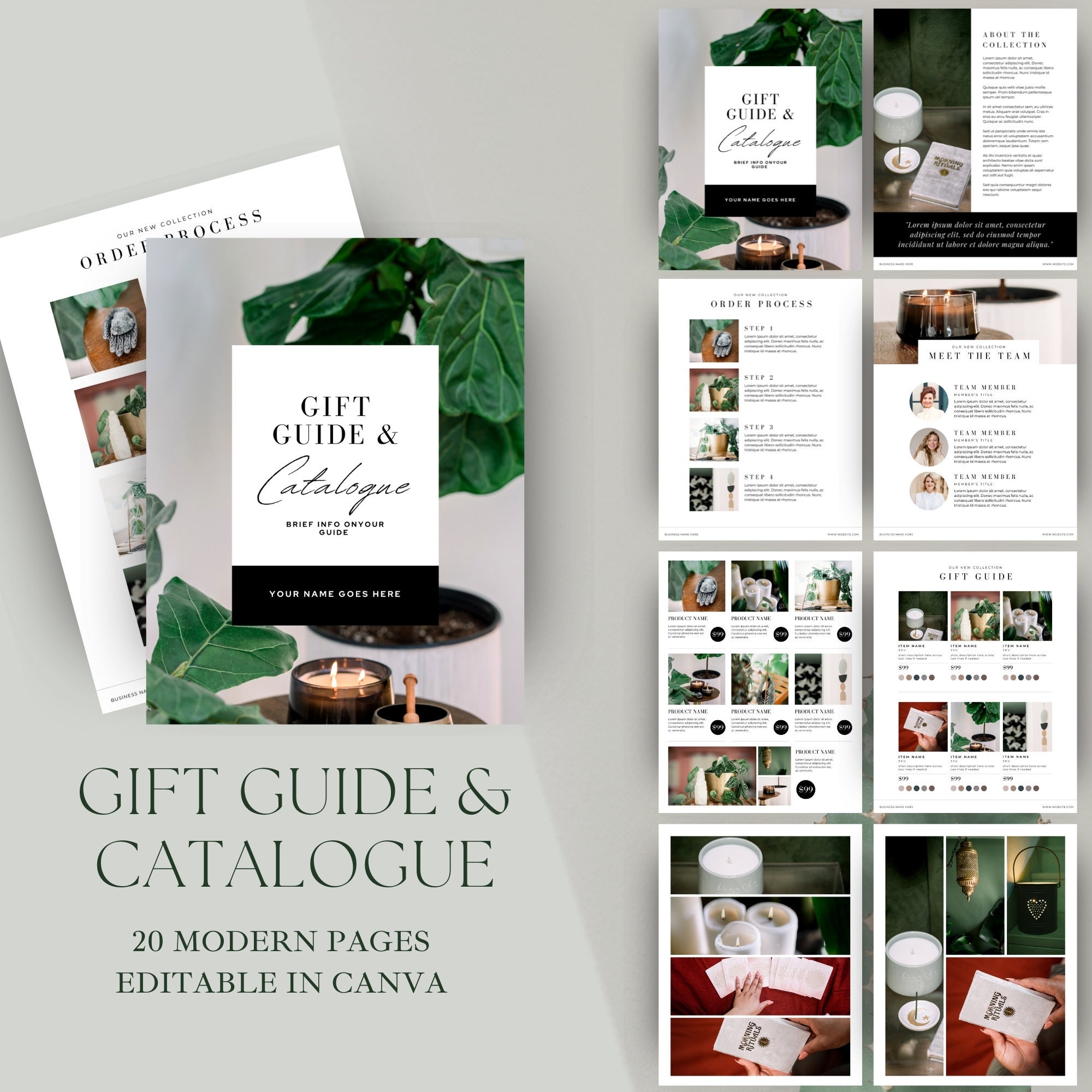 Catalogue / Gift Guide Template INSTANT DOWNLOAD Wholesale Etsy