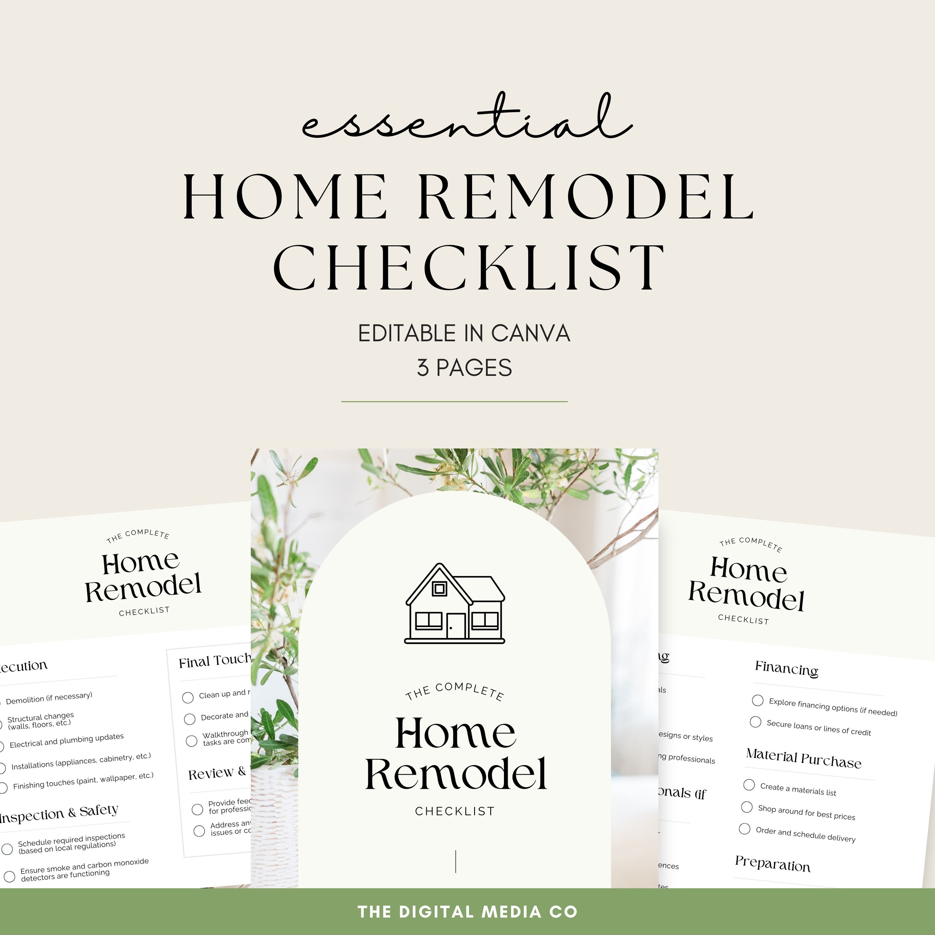 Home Renovation Planner | Room by Room List | Renovation Checklist ...