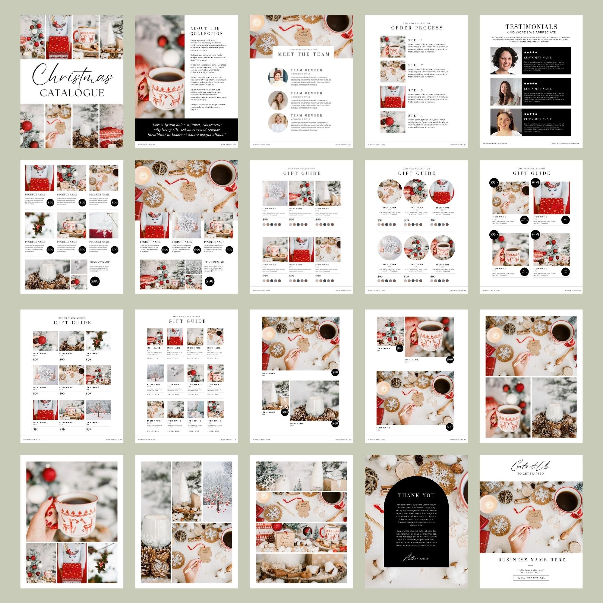 Christmas Catalogue Template INSTANT DOWNLOAD Wholesale Gift Etsy