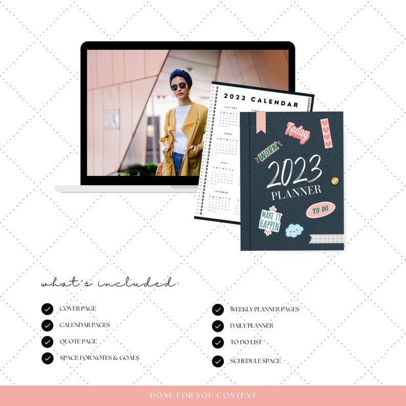 2023 canva planner calendar 2023 digital planner yearly planner
