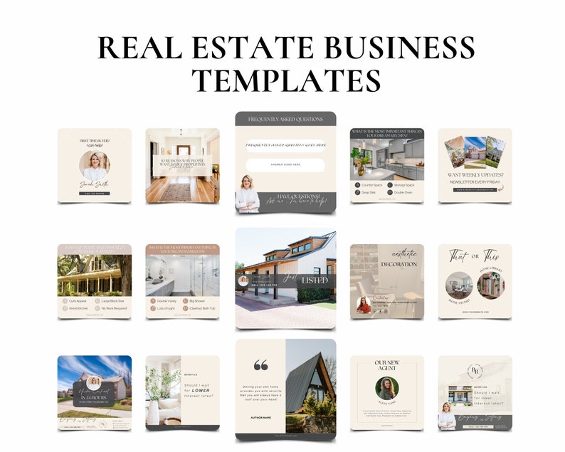Real Estate Instagram Posts | Realty Social Media Bundle | Realtor ...