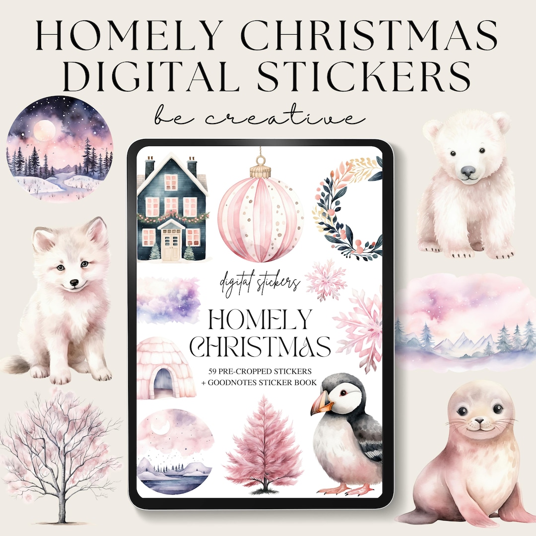 Homely Christmas Digital Planner Stickers, Digital Sticker Book ...