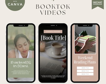 BookTok Video Templates for Reels & TikTok Book Posts