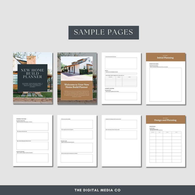 New Home Build Planner Template - Etsy