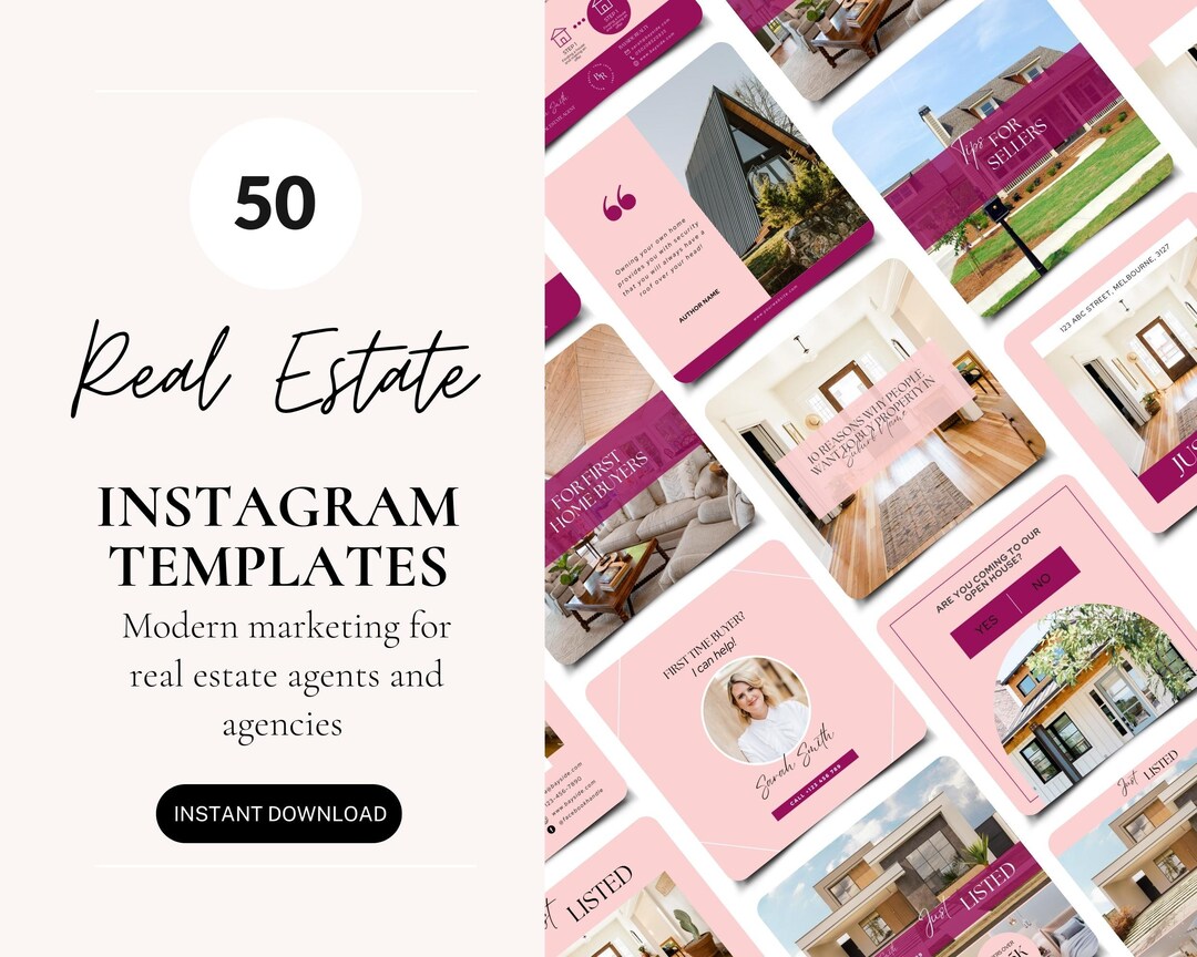 Real Estate Instagram Posts | Realty Social Media Bundle | Realtor ...