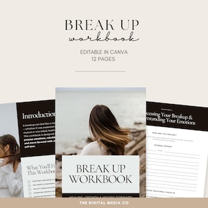 Bruch-Wiederherstellungs-Arbeitsbuch zum Ausdrucken | 12-seitiges Heilungstagebuch PDF | Anleitung für Selbstliebe & Reflexion | *Canva* neu Einzelblätter | Selbstliebe