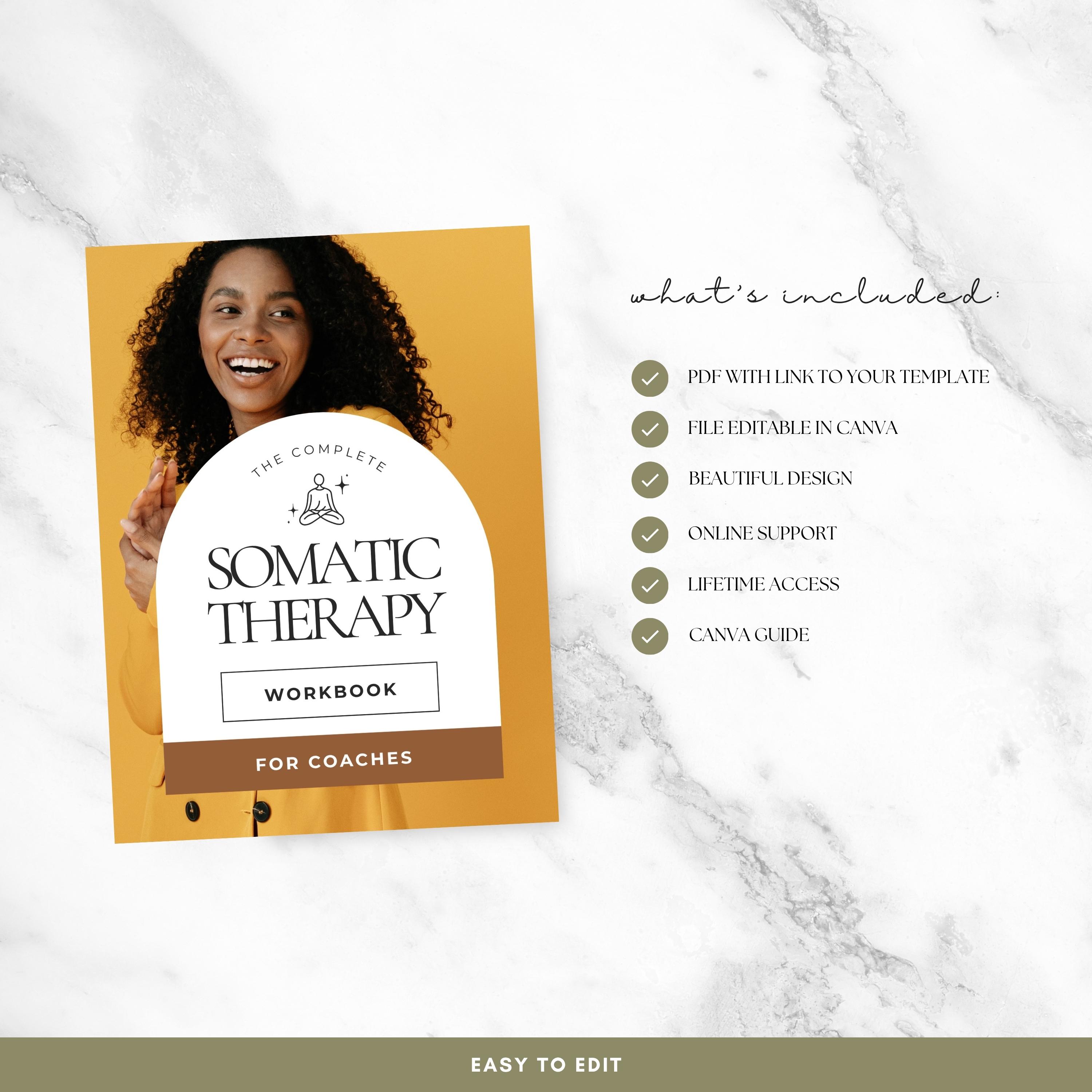 Somatic Therapy Workbook Template for Coaches, Editable Canva Worksheet ...