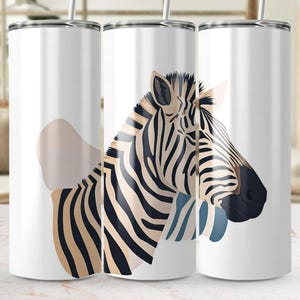 Zebra PNG Digital Tumbler Wrap, Animal Lover Gift, Sublimation Design, Cup Wrap, Custom Tumbler Design, Cute Tumbler, Zebra Decal
