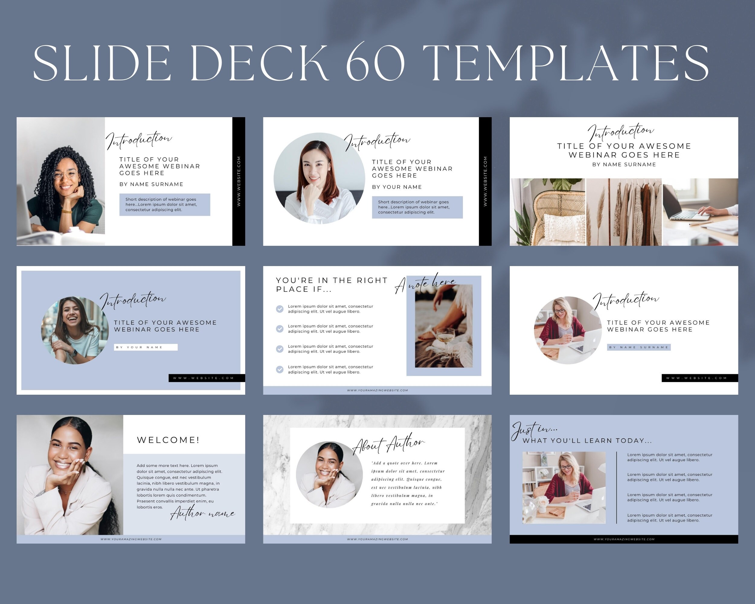 60 Slide Deck Presentation Canva Presentation Template - Etsy