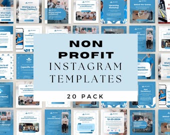 Non-Profit Instagram Templates, Editable Charity Posts, Social Media Graphics for Nonprofits, Canva Designs, Non Profit Marketing