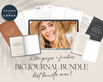 Journal Bundle For Coaches, White Label Rights Worksheets, Canva Journal Templates, Done For You Freebies, Canva Lead Magnets, Membership