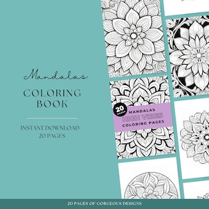 Mandala Coloring Pages | Mantra Art Pages | Stress Release Coloring Pages | For Kids and Adults | Digital Download  |  Colouring Book