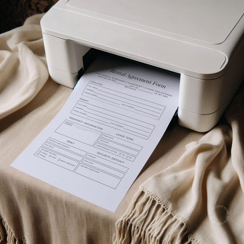 Editable Rental Agreement Form, Printable Lease Contract, Landlord Forms, Instant Download, Residential Housing Agreement, Airbnb Template image 4