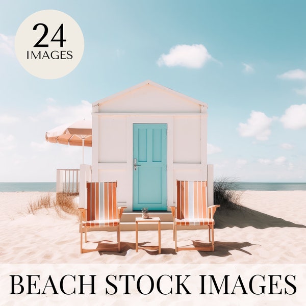 Beach Styled Stock Photography, Coastal Imagery Bundle, Light and Airy Summer Photos, Artistic Holiday Digital Downloads, Summertime bundle