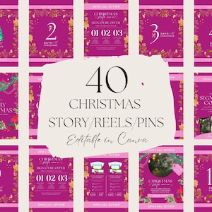 Christmas business Canva templates, Business templates christmas Canva templates, Christmas instagram story template, Canva templates