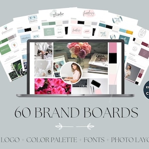 Logo Brand Bundle, Canva Logo Pack, Canva Brand Board For Small Businesses, Logo Design and Branding Kit, Vision Branding Boards