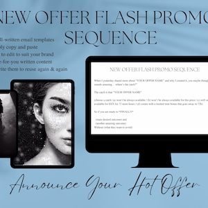 New Offer Email Sequence, Coaching Flash Promo Email Sequence Copy, Done For You Email Marketing Templates, High Converting Email Bundle