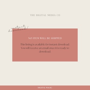 K&ouml;nnte beinhalten: Ein Hinweis auf einen digitalen Download mit rosa Hintergrund. Der Text lautet "Sofort-Download!" in einer handschriftlichen Schriftart. Der Text lautet auch "THE DIGITAL MEDIA CO" und "KEIN ARTIKEL WIRD VERSANDT". Der Text setzt sich fort mit "Diese Liste ist f&uuml;r den sofortigen Download verf&uuml;gbar. Sie erhalten eine E-Mail, sobald sie zum Download bereit ist." und "DIGITAL MAGIC".