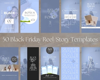 Schwarzer Freitag Canva Vorlagen, Schwarzer Freitag Rolle und Geschichte Canva Vorlagen, Schwarzer Freitag Canva, Schwarzer Freitag Instagram, Cyber Monday Promo