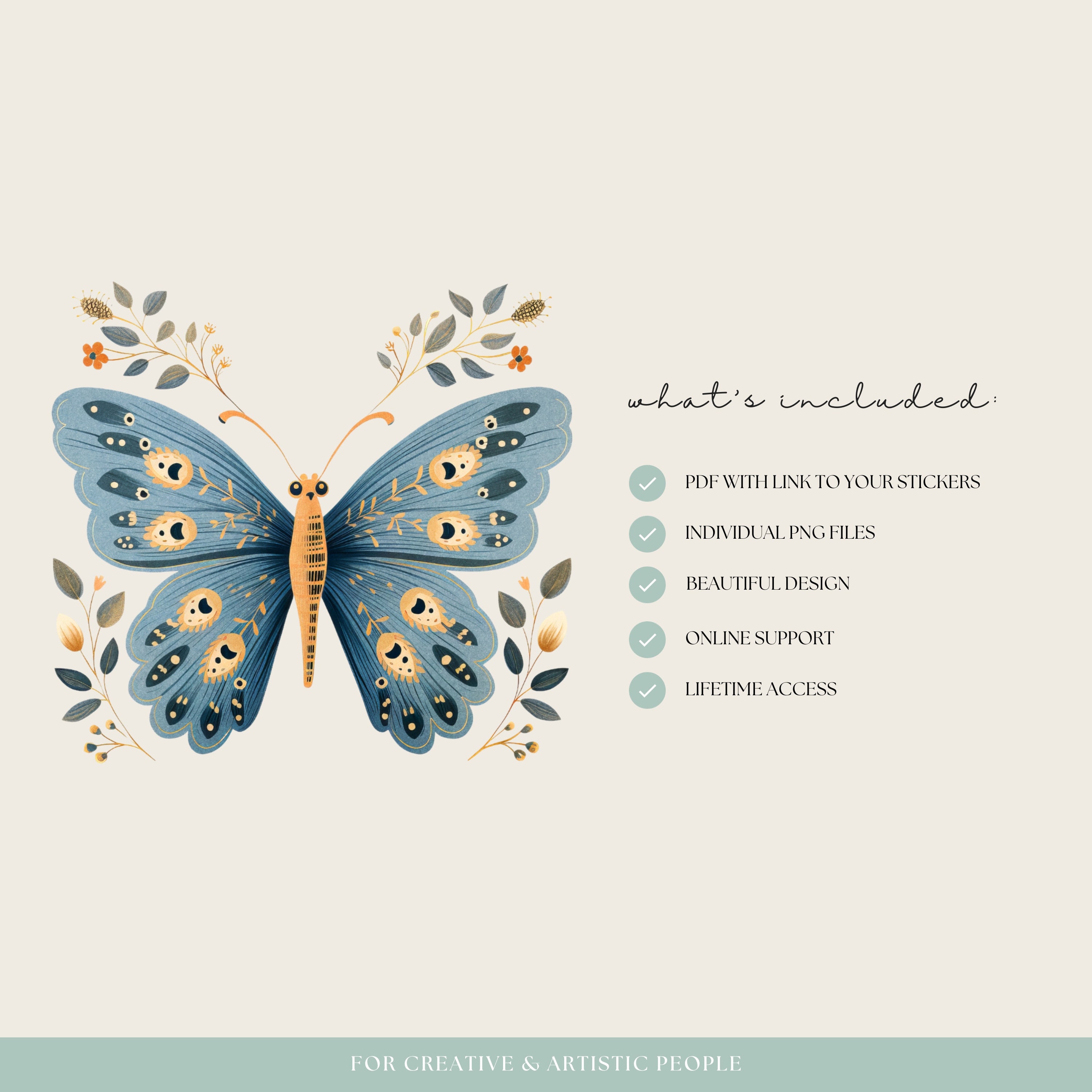Butterfly Digital Planner Stickers, Goodnotes Stickers, Moth Stickers ...