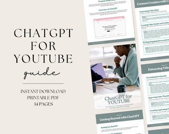 ChatGPT For YOUTUBE, Boost Engagement, Digital Marketing Guide, Instant Download, Content Creation, Strategic Social Media Template