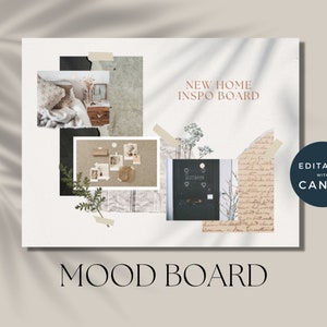 Paquete de Moodboards de Canva, plantillas de tableros de visión de Canva, tableros de inspiración editables, kit de marketing de moodboards para pequeñas empresas, kit de moodboards