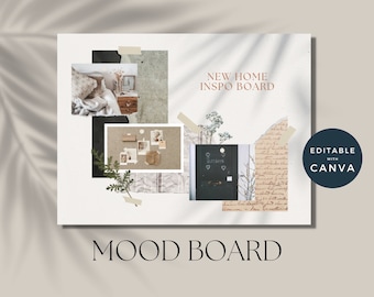 Paquete de Moodboards de Canva, plantillas de tableros de visión de Canva, tableros de inspiración editables, kit de marketing de moodboards para pequeñas empresas, kit de moodboards