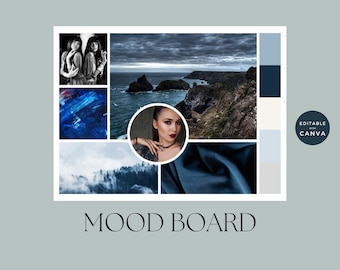 Canva Mood Board Bundle, Canva Vision Board Templates, Editable Mood Boards, Mood Board Marketing Kit for Small Businesses, Moodboard kit
