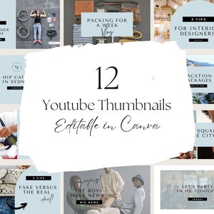 YouTuber Branding Kit | Editable | DIY | Banners | Intros | Outros | Thumbnails | Podcast | Vlog | Channel | Branding | Canva Templates