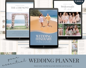 Organisateur de mariage numérique | Liste d'invités au mariage | Planificateur de budget de mariage | Modèles de toile | Classeur de mariage | Liste de contrôle de l'itinéraire du mariage