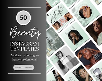 Modelli di bellezza Canva, Instagram per la cura della pelle / Post di bellezza / Modelli di feed Instagram per estetista / Social media estetici, MUA Marketing