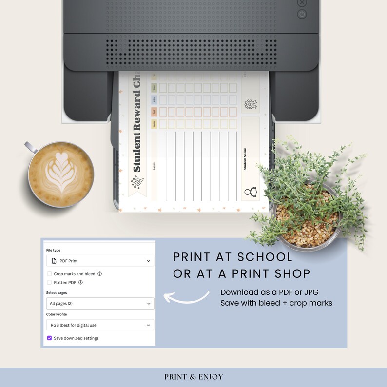 Student Reward Chart, Kids Behavior Chart | Editable Goal Tracker ...