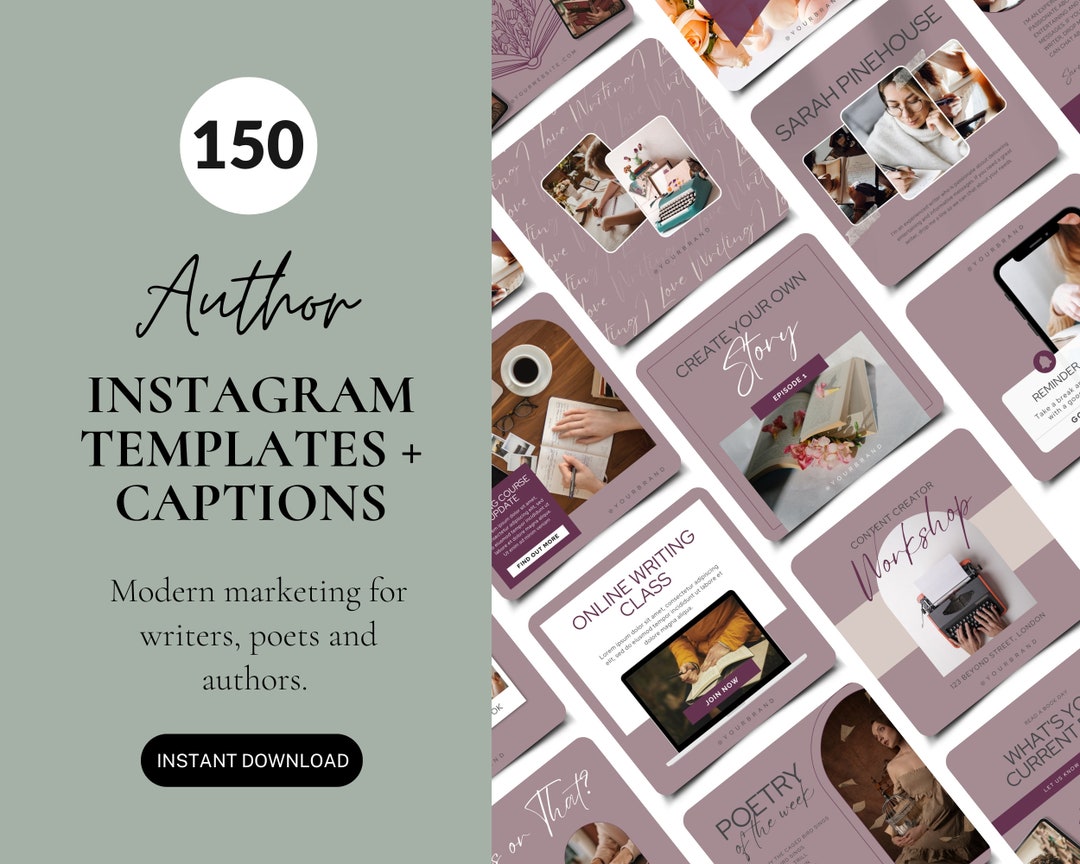 Writing Text Posts Social Media Posts for Writers, Author Marketing, Instagram Templates ...
