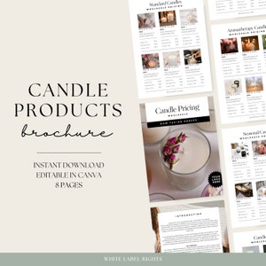 Candle Maker Brochure, Professional Candle Business Document, Price List, Wax Melt Company Flyer, Candle Shop Template, Instant Download