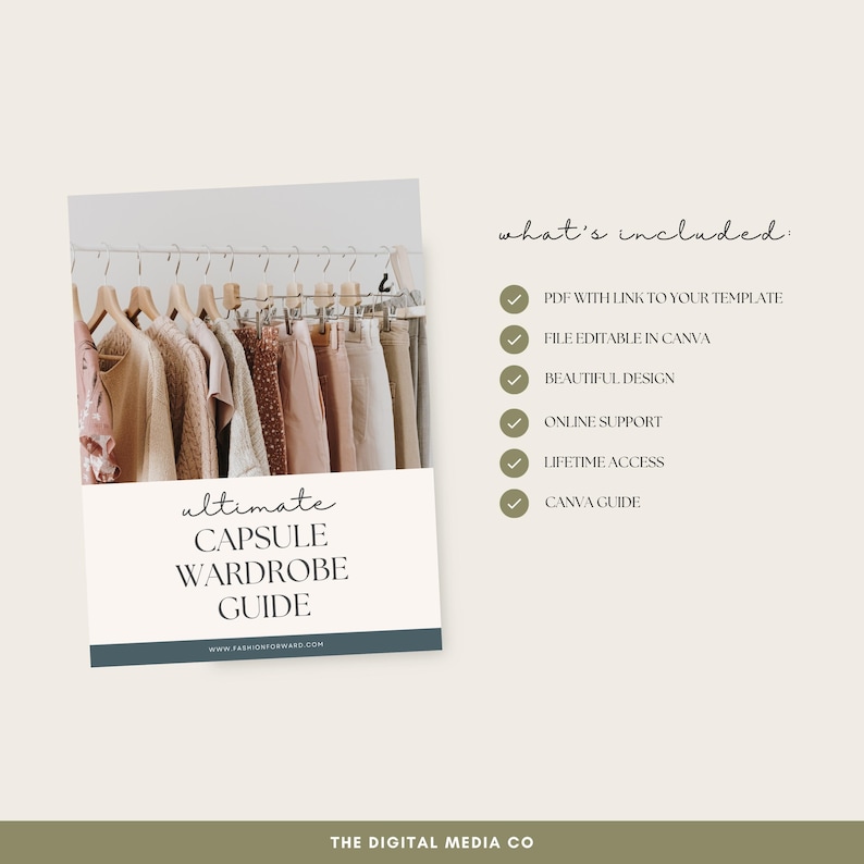 Wardrobe Capsule Template, Editable Template for Closet Organization ...
