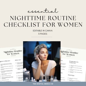 Beauty Journal | Influencer Lead Magnet | Night Routine | Beauty Planner | Skincare Planner | Makeup Printable | Daily Routine Checklist