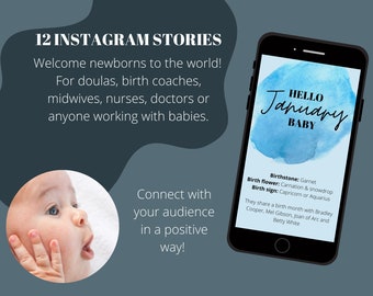 Doula Instagram Story Vorlagen, Birth Coach Social Media Posts, Canva Vorlagen für die Heilung von Doulas, Laktationsvorlagen, Doula Marketing