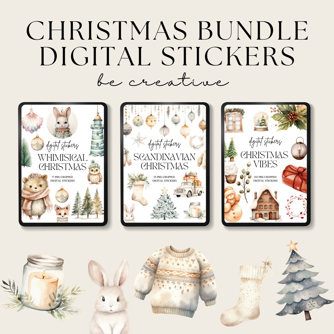 Christmas Digital Planner Stickers | Digital Sticker Book | Goodnotes ...
