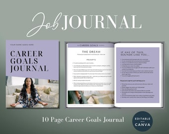 Dagboek loopbaandoelen, carrièreplanner, Canva-sjabloon carrièreplan, tools voor loopbaanplanning, loopbaancoaching, magneet voor carrière, e-book voor banen