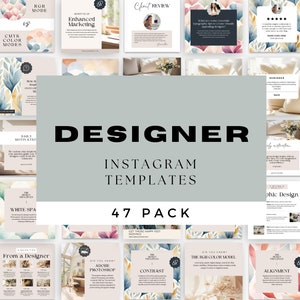 Interior Designer Instagram Template | Instagram Posts | Creative Designer Content | Webdesigner Marketing | Canva Artist Posts