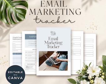 Email Marketing Tracker Canva Template, Email Performance Planner, Email Campaign Tracker, Marketing Metrics Printable, Small Business