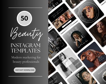 Canva Beauty Templates, Instagram Templates For Skincare | Beauty Post | Esthetician Instagram Story Templates | Aesthetic Social Media, MUA