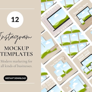 Canva Instagram Mockup, Product Mockups For Canva, Canva Mockup Templates, Canva mockups, Digital Mockup