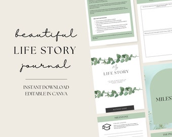 Life Journal, Canva Digital Planner, Editable Lifestyle Journalling Book, Life Coach Printable E-book, Canva Templates