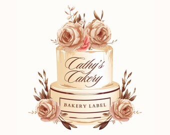 Editable Bakery Logo Bundle | Dessert Logo Pack for Canva | Cute Bakery Branding Kit | Logo Design for Cupcakes, Pies & Bread Shops