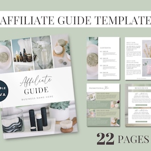Affiliate template Canva INSTANT DOWNLOAD, Canva e-book template, Opt-in freebie, Online affiliate marketing, Green Canva lead magnet